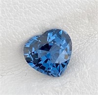 Natural  Blue Spinel Heart 1.11 Cts- Untreated