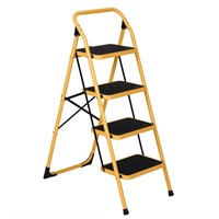E2605  Ktaxon 4-Step Ladder, Iron, Yellow