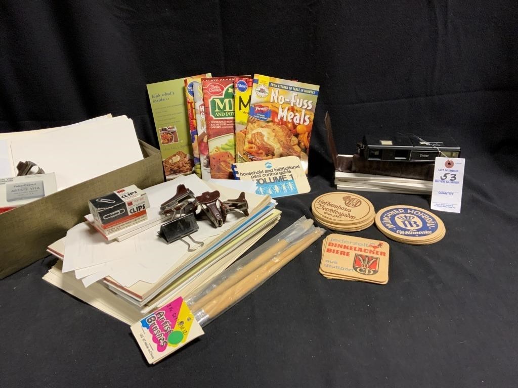 Misc Office Supplies, Cook Books, & More