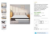 E2751  Crayan Full Mattress 10" Hybrid - Memory Fo