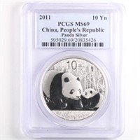 2011 Silver 1oz Panda PCGS MS69
