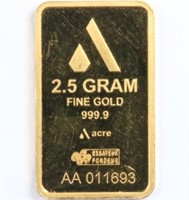 Gold  2.5g Pamp Bar