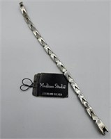 Sterling Silver Bracelet 35.0g 8in Madison