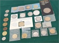 Lot of foreign coins and tokens