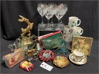 VTG Christmas Glassware, Decorations & Cards