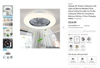 E2614  Depuley 20" Bladeless 3 Color Ceiling Fan