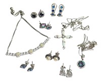 ASSORTED STERLING SILVER JEWELRY 24.6G