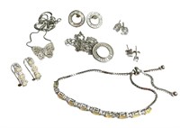 LOT OF STERLING SILVER JEWELRY