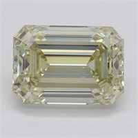 5.00ct,Brn. Yellow/VS2,Emerald cut GIA Diamond