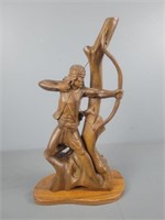 26" Tall Carved Wood Indian