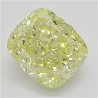 5.09ct,Yellow/VVS2,Cushion cut GIA Diamond