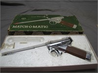 Vintage Match-O-Matic Butane Gas Match Gun Lighter