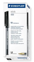 STAEDTLER 10PCS Black Ballpoint Pens