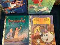 4 golden books, Little mermaid, beauty, the beast