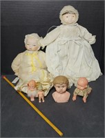 (F) Box of Vintage Baby Dolls