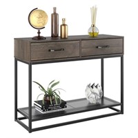E2778  Homfa Console Table with Drawers, 47" Brown