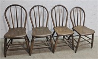 4 bent wood plank seat chairs proceeds donated to