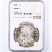1881-S Morgan Dollar NGC MS64