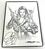 SIGNED BY CLAUDIA CHRISTIAN AND ARTIST