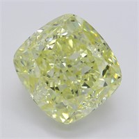 4.25ct,Yellow/VS1,Cushion cut GIA Diamond