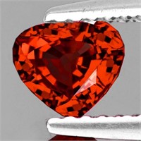 Natural Orange Sapphire Heart 1.34 Cts {Flawless-V