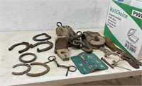 Pulled,spurs,horseshoes etc