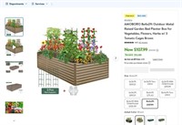 E2588  AMOBRO Metal Raised Garden Bed, 8x4x2ft