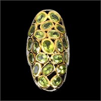 Natural Handmade  Green Peridot Ring