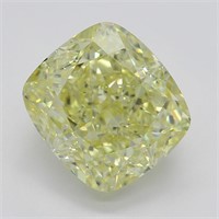 3.21ct,Yellow/VVS2,Cushion cut GIA Diamond