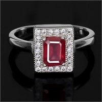 Natural Pigeon Blood  Red Ruby Ring