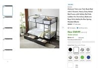 E2598  Zimtown Twin Bunk Bed with 2 Drawer