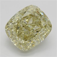 5.17ct,Brn. Yellow/VVS2,Cushion cut GIA Diamond