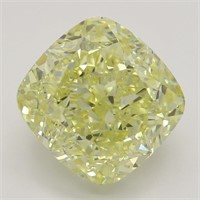 5.16ct,Yellow/VVS2,Cushion cut GIA Diamond