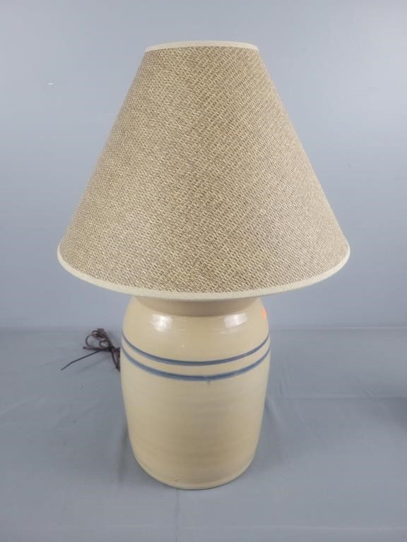 #3 Crock Lamp W/ Shade