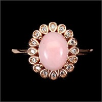 Natural Ethiopian Pink Opal Ring