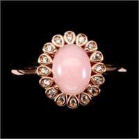Natural Ethiopian Pink Opal Ring