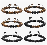 HICARER 6PCS Adjustable Bead Bracelets