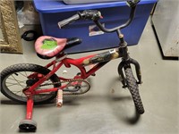 Childrens bike with training wheels