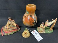 VTG Native American Figurines & Hand Painted