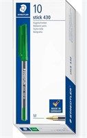STAEDTLER 10PCS Green Ballpoint Pens