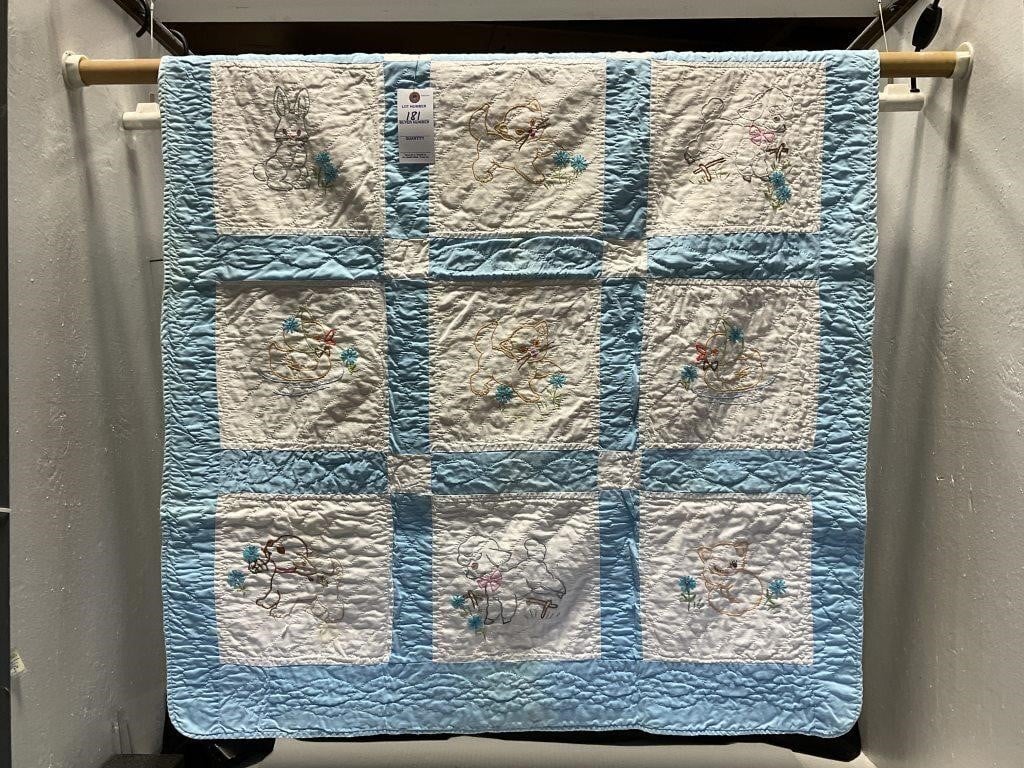VTG Adorable Handmade Baby Quilt