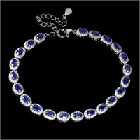 Natural Cornflower Blue Blue Sapphire  Bracelet