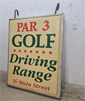 Par 3 golf sign 2 sided 48"60"