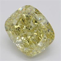 4.01ct,Brn. Yellow/VS1,Cushion cut GIA Diamond