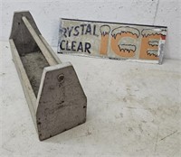 Tool tote and partial ice sign