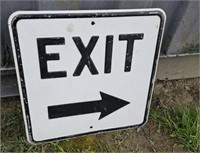 Steel exit sign 18"18"