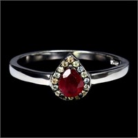 Natural Pigeon Blood Ruby & Sapphire Ring