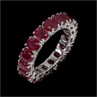 Natural Pigeon Blood Ruby Eternity  Ring