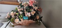 Pretty Pink flower basket arrangment