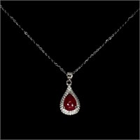 Natural Pigeon Blood Red Ruby Necklace